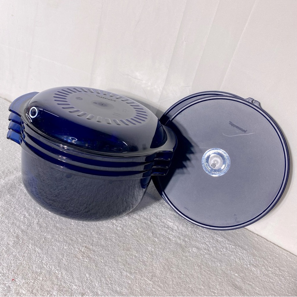 Tupperware Blue Microwave Stack Cooker Set 6Pc - Picture 14 of 16